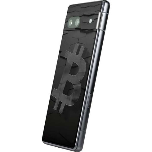 Bitcoin Textured Logo Google Pixel 7a Skin
